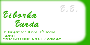 biborka burda business card